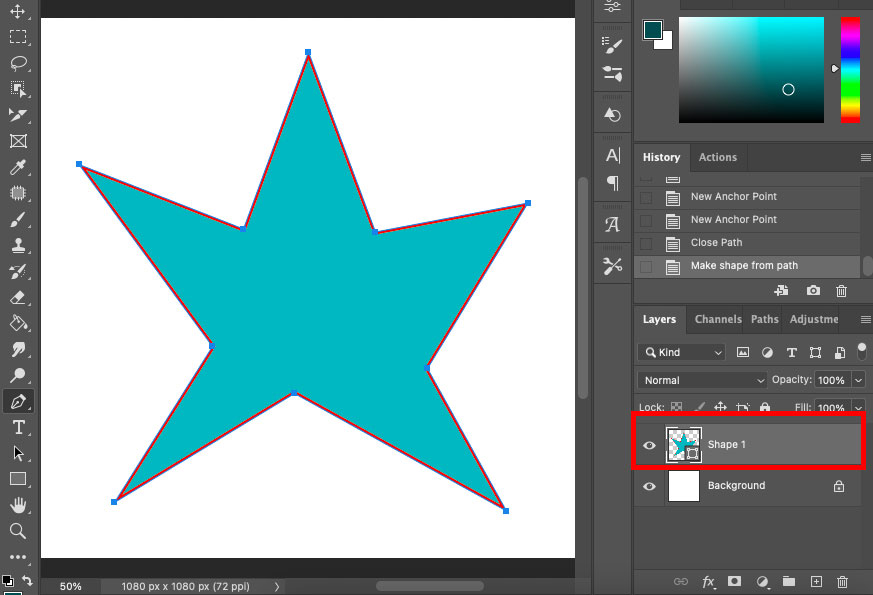 How to draw a star in adobe photoshop.