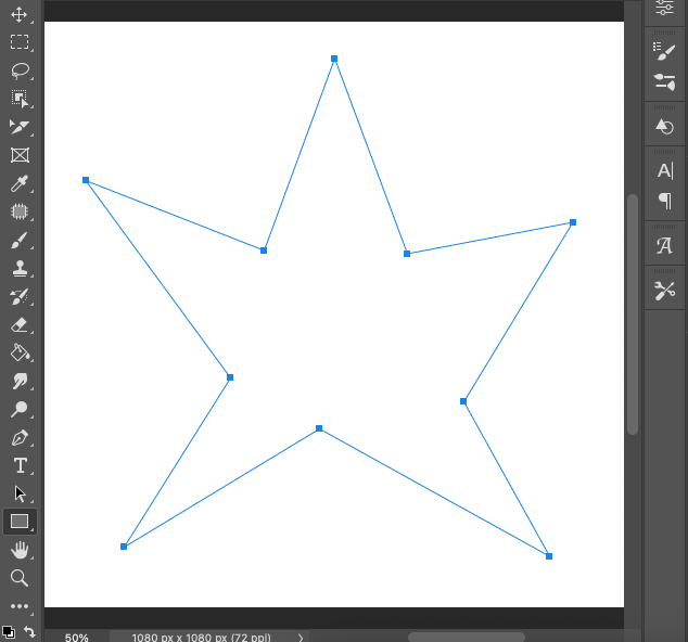 How to draw a star in adobe.
